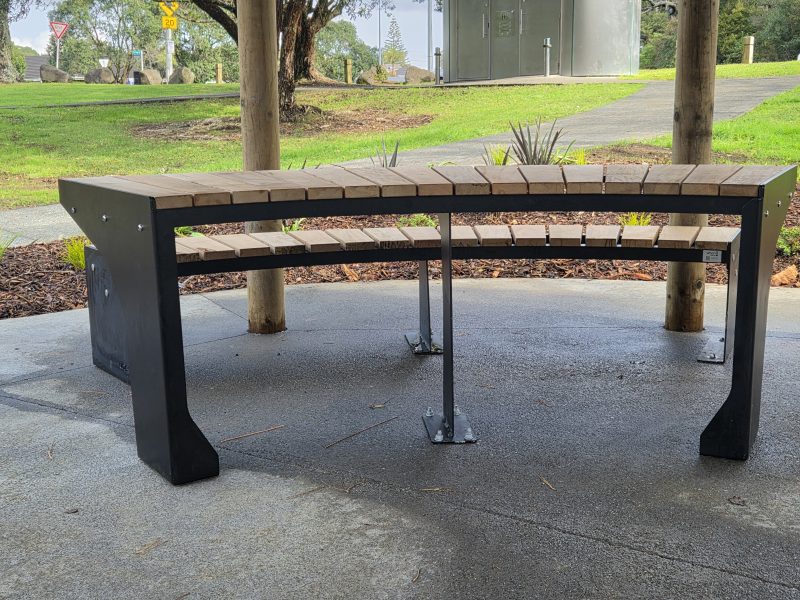 Craigavon Park - Legend Curved Bench with Custom Curved Table